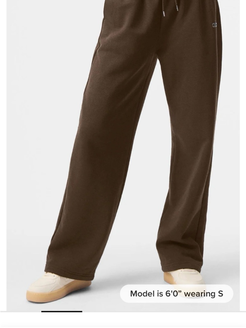 ALO Yoga Womens Espresso Brown Sweatpants & Sweatshirt Set - Picture 5 of 6